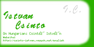 istvan csinto business card